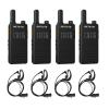 Retevis B3H Walkie Talkies with Earpiece, New Version of RT22(3.0), Lightweight, Channel Display, Emergency Alarm,USB-C,1620mAh Battery, Rechargeable Two Way Radios for Retail Resturant (4 Pack) view 1