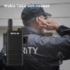 Retevis B3H Walkie Talkies with Earpiece, New Version of RT22(3.0), Lightweight, Channel Display, Emergency Alarm,USB-C,1620mAh Battery, Rechargeable Two Way Radios for Retail Resturant (4 Pack) view 4