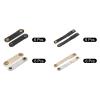 MECCANIXITY 24 Pack Leather Cable Straps Leather Cable Ties Leather Cord Organizer Portable Black/Gold Tone Leather Wire Straps for Earphones, Headphone view 3