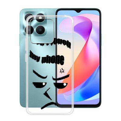 ZXLZKQ Phone Case for Honor X6a (6.56"), Clear TPU Soft Silicone Cover [Ultra-Thin X Anti Yellow] Shockproof Anti-Drop Protective Shell Cover for Honor X6a - Do not Touch me