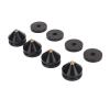 4PCS Speaker Isolation Feet Spikes, Aluminum Alloy Speaker Isolation Pads, for HiFi Amplifier Speaker Turntable Player (Black) view 3