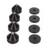 4PCS Speaker Isolation Feet Spikes, Aluminum Alloy Speaker Isolation Pads, for HiFi Amplifier Speaker Turntable Player (Black) view 4