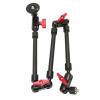 31in Adjustable Articulating Arm Camera Mount with 1/4in 3/8in Thread, Compatible with DSLR, Action, Mini Cameras, Tablets, Smartphones, and Monitors, 360 Degree Rotation(Without Clips) view 1