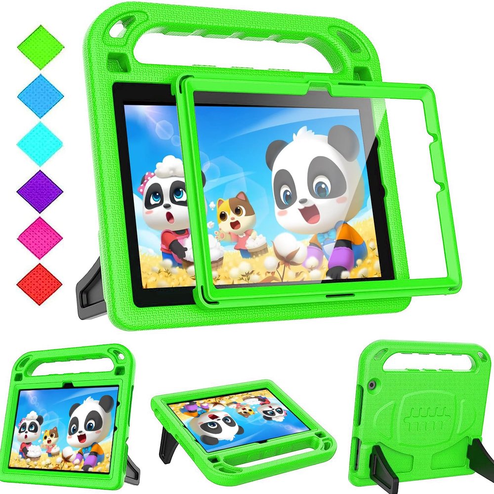 BMOUO Kids Case for Fire HD 10 Tablet (13th/11th Generation, 2023/2021) with Screen Protector, Shockproof Case for Amazon Fire HD 10 Tablet - Green