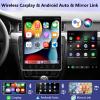 [2+64G] NHOPEEW Single Din Car Stereo with Wireless Carplay and Android Auto - 9.5 inch Vertical Touchscreen Android Car Radio - GPS Navigation/WiFi/Mirror Link/SWC + AHD Backup Camera view 2