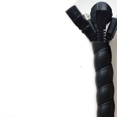 Wire Loom Organizador De Cables para Motocicleta, Tubo De PE, Envoltura Espiral Flexible, Protector De Bobinado Wire Loom tubing (Color : 14mm Black, Size : 1m)