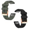 20mm Watch Band Replacement for Garmin fenix 5S/5S Plus/6S/7S/Instinct 2S/D2Quick Fit silicone with rosegold buckle, ARMYGREEN and BLACK Bundle view 1