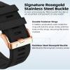 20mm Watch Band Replacement for Garmin fenix 5S/5S Plus/6S/7S/Instinct 2S/D2Quick Fit silicone with rosegold buckle, ARMYGREEN and BLACK Bundle view 2