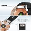20mm Watch Band Replacement for Garmin fenix 5S/5S Plus/6S/7S/Instinct 2S/D2Quick Fit silicone with rosegold buckle, ARMYGREEN and BLACK Bundle view 4