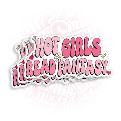 (3Pcs) Hot Girls Read Fantasy Stickers Fantasy Reading Book Stickers Bookish Booktok 3" Waterproof Die-Cut Vinyl Sticker for Water Bottle Laptop Hard Hat Kindle Cars Sticker Decal Stuff Gifts 3 Inches