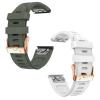 20mm Watch Band Replacement for Garmin fenix 5S/5S Plus/6S/7S/Instinct 2S/D2Quick Fit silicone with rosegold buckle, ARMYGREEN and WHITE Bundle view 1