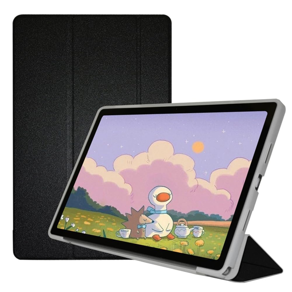 AKNICI Case for TECLAST T40HD/TECLAST T40Air Tablet 10.4 Inch, Ultra Slim PU Leather Protective Cover Case with Auto Wake/Sleep Folding Trifold Stand Soft TPU Back Shell for TECLAST T40HD/T40Air,Black