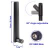 Geekstory Dual Band WiFi 2.4GHz 5.8GHz 10dBi RP-SMA Male Antenna 15cm 6inch Universal Antenna Amplifier for WiFi Router Wireless Signal Booster (Pack of 4) view 2
