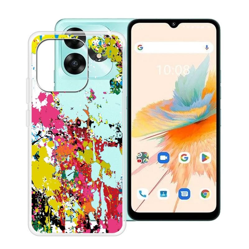 ZXLZKQ Phone Case for Umidigi A15 (6.70"), Clear TPU Soft Silicone Cover [Ultra-Thin X Anti Yellow] Shockproof Anti-Drop Protective Shell Cover for Umidigi A15 - Colorfully
