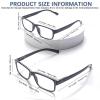 fadbon 6 Pack Reading Glasses Blue Light Blocking,Spring Hinge Readers for Men Women,Black Frame Anti Glare Eyeglasses (3 Black C1/3 Black C2, 4.50, x) view 2