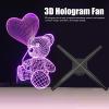 3D Hologram Fan, 50cm 3D Holographic Projector, Advertising Display Projection Fan for Shop Bar Party Christmas Halloween Holiday(US Plug) view 2