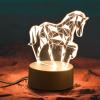 Baluue 3D LED Night Light, Animals Atmosphere Light for Kids Toy Birthday Gifts USB Visual Illusion Lighting for Bedroom Living-Room(Horse) view 3