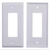 10 Pack 1-Gang Wall Plate Cover, Single Gang Rectangular Frame for Switches, Outlets or Low Voltage Inserts, White view 2
