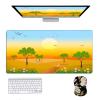 Mouse Pads Large Gaming Mouse Pad Trees Flowers Sunset Scenery Custom Desk Pad,with Cute Mouse Mat,Portable Desk Mat for Office,Computer Work,Game,NO-RGB+Wrist Rest,S(11.8"X23.6") view 1