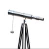 MARY Nautical Floor Standing Chrome Nickel Brass Galileo Nautical Telescope, 50" view 1