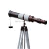 MARY Nautical Floor Standing Brass - Wood Admiral Telescope 50" - Nautical Home Decor - Brass Telescope- view 4