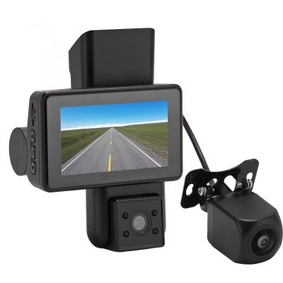 3 Lens Driving Recorder, High Definition Monitoring Night V 170 Wide Angle, Detection for Car