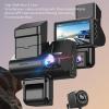 3 Lens Driving Recorder, High Definition Monitoring Night V 170 Wide Angle, Detection for Car view 3