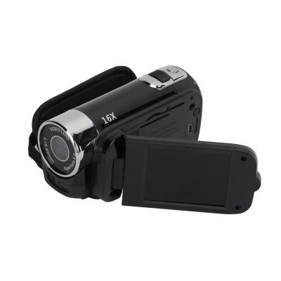 Mrisata Video Camera Camcorder Video Camera Camcorder Full Hd 1080p 16mp Camera Recorder 270 Rotation 2.7 Inch Color Screen 16x Zoom Digital Camcordersblack (Black)