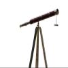 Mary Nautical Floor Standing Brass/Wood Griffith Astro Telescope, 50", Brass view 1