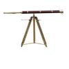 Mary Nautical Floor Standing Brass/Wood Griffith Astro Telescope, 50", Brass view 2