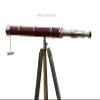 Mary Nautical Floor Standing Brass/Wood Griffith Astro Telescope, 50", Brass view 4