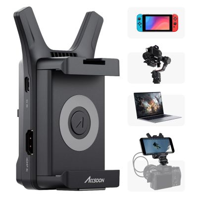 Accsoon CineView Nano Wireless Video Transmitter, Wireless Camera Transmitter with HDMI, 500ft Range, 60ms LAT, 1080P60 4 Devices Monitoring, Compatible with Switch/RS2/RS3/RS3 Pro Stabilizer