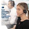 TruVoice AW50 Wireless Dect Headset with EHS for Remote Answering for Polycom/Poly VVX210 250 310 400 410 500 600 1500 IP320 321 330 331 335 430 450 550 560 650 670 Dual Connectivity (Phone and PC) view 3