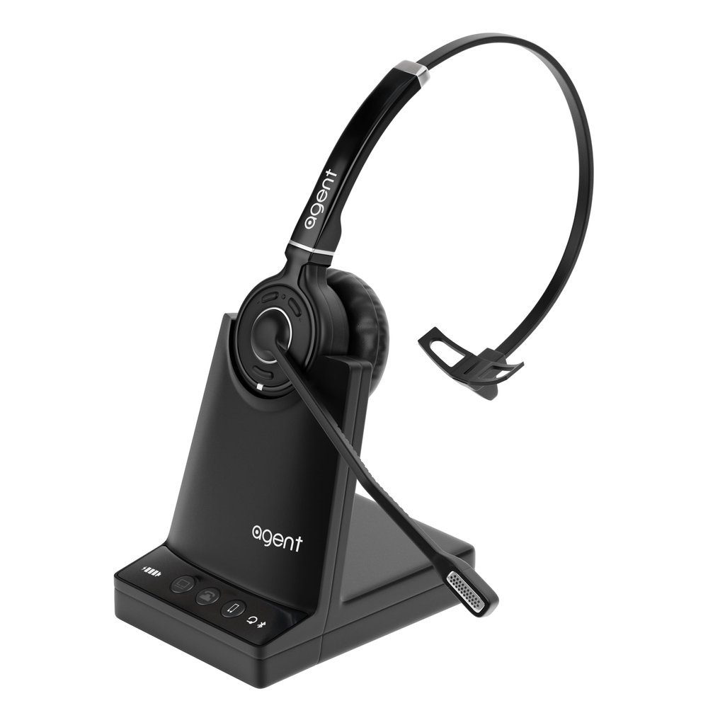 TruVoice AW70 Wireless Headset with Remote Answer Cord Compatible with Polycom VVX210 250 310 400 410 500 600 1500 IP320 321 330 331 335 430 450 550 560 650 670 - Connects to Desk Phone, PC and Cell