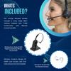 TruVoice AW70 Wireless Headset with Remote Answer Cord Compatible with Polycom VVX210 250 310 400 410 500 600 1500 IP320 321 330 331 335 430 450 550 560 650 670 - Connects to Desk Phone, PC and Cell view 2