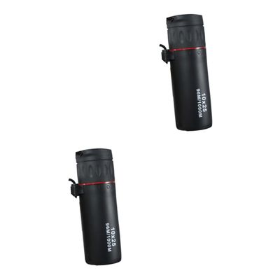INOOMP 2pcs Single Binocular Mini Telescope 10x25 Magnification Sturdy Ideal for Hunting Tourism Bird-Watching