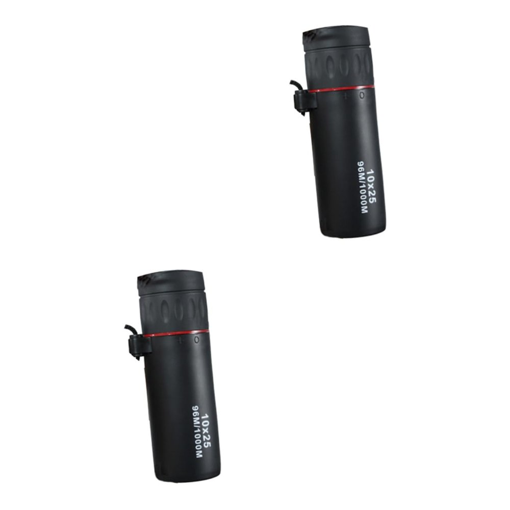 INOOMP 2pcs Single Binocular Mini Telescope 10x25 Magnification Sturdy Ideal for Hunting Tourism Bird-Watching
