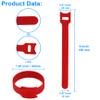 California JOS 60 PCS 6 Inches Reusable Cable Ties, Wire Ties, Cord Organizer, Cable Organizer, Adjustable Cable Management - Red view 4