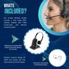 TruVoice AW80 Wireless Headset with Remote Answer Cord Compatible with Polycom VVX210 250 310 400 410 500 600 1500 IP320 321 330 331 335 430 450 550 560 650 670 - Connects to Desk Phone, PC and Cell view 2