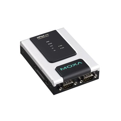 Moxa NPort 6250-T, 2-Port RS-232/422/485 to Ethernet Secure Device Server, -40 to 75C Operating Temperature (Power Supply not Included - Please Purchase Separately - PWR-12150-USJP-SA-T)