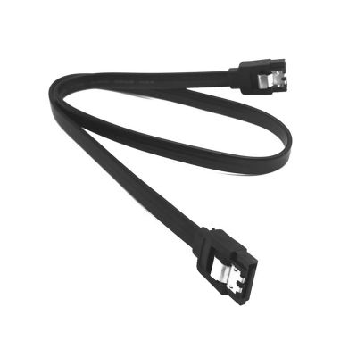 40cm/50cm SATA Cable III 6Gbps Straight HDD SDD Data Cable PC Hardware Cables Fit Compatible SATA HDD/SSD/CD Driver Hardware Cables (Color : Black Straight 50cm)
