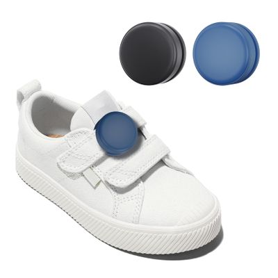 2 Pack AirTag Holder for Kids Shoelaces, Hidden Silicone Air Tag Case Holder for Children Shoes Shoestring (Black, Dark Blue)