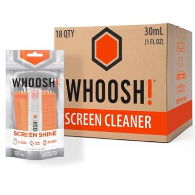 WHOOSH! Screen Cleaner Kit, Set of 18  Best for  Smartphones, iPads, Eyeglasses, e-Readers, LED, LCD & TVs (1 Oz W/1 Cloth)
