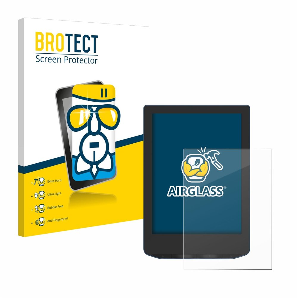 BROTECT Glass Screen Protector Film Compatible with Pocketbook Verse Pro - Glass-Foil 9H Protection [Scratch Resistant, High Clarity]