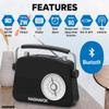Magnavox Retro Dual Alarm Clock FM Radio - Bluetooth Wireless Technology, LCD Display, Snooze & Sleep Timer - Ideal for Home, Bedroom & Office (Black) view 2