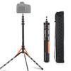 Andoer SL25-5 85.03 Inch 5 Sections Folding Tripod Stand with 1/4 and 3/8 Inch Screw Compatible with Camera Phone Gimbal LED Light, Adjustable Load Capacity 5kg view 1