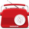 Magnavox Retro Dual Alarm Clock FM Radio - Bluetooth Wireless Technology, LCD Display, Snooze & Sleep Timer - Ideal for Home, Bedroom & Office (Red) view 1