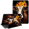 CGFGHHUY Case for 6" All-New Kindle 11th Generation 2022 360 Degree Rotating Stand Protective Smart Cover with Auto Wake Sleep for Basic Kindle 2022 11th Gen e-Reader - Sunflower Cute Cow view 1