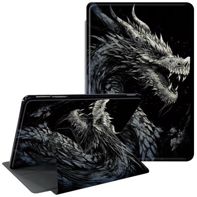 CGFGHHUY for Kindle Scribe Case for Kindle Scribe Cover 10.2 inch 360 Degree Rotating Stand Smart Cover with Auto Wake Sleep Tablet Case for Kindle Scribe 2022 - Black Dragon