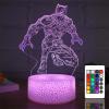 TSKVT Superhero Toy Kids Night Light, Black Panther Superhero Night Light Toy for 4 5 6 7 8 Year olds, Kids 3D Lights 16 Colors Dimmable, Charging with Remote Control and Touch Looks Great view 1